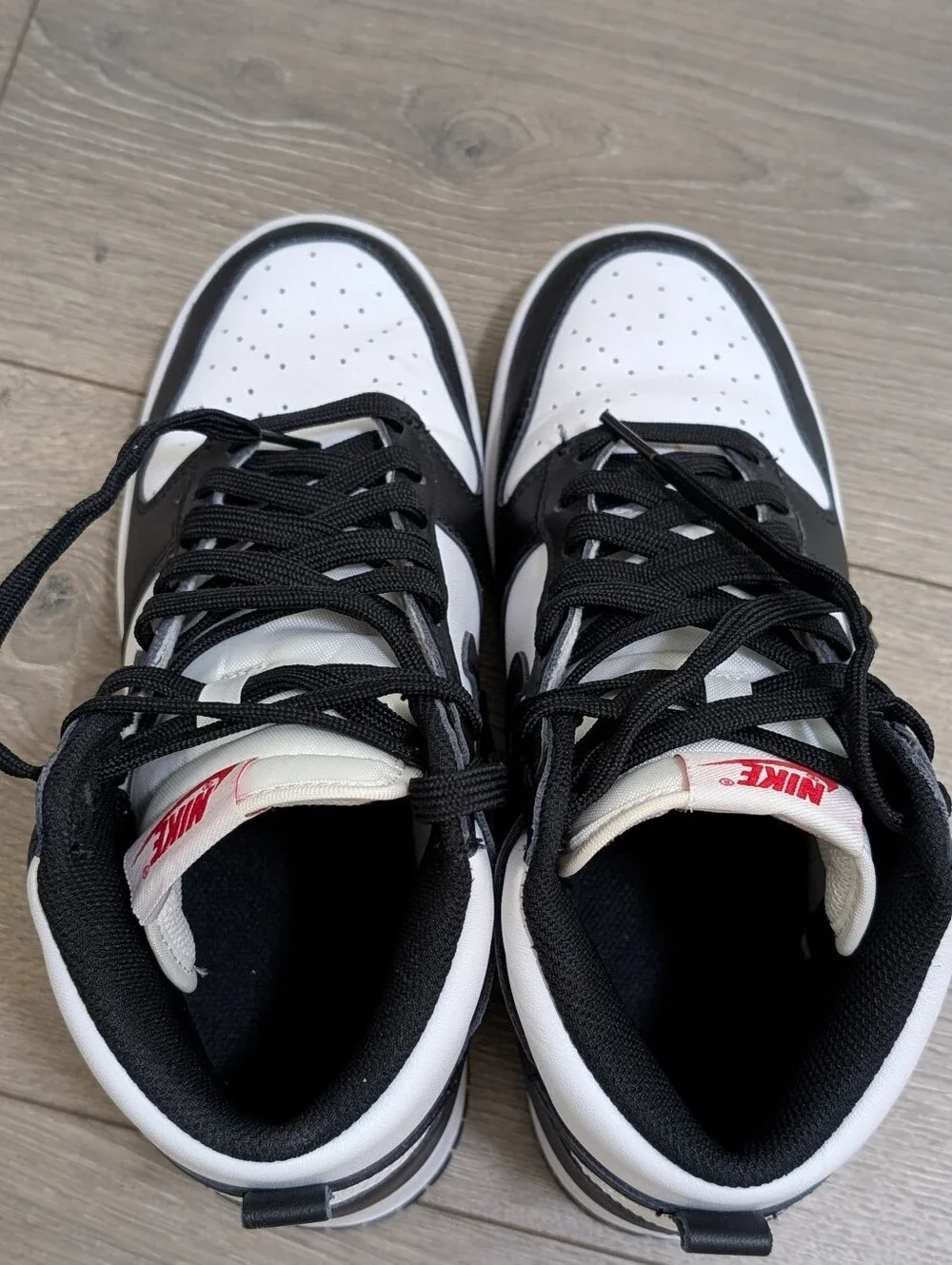 Nike Dunk High-Top Retro Panda Black White Sneakers Women's Size 7• DD1869-103🐼
